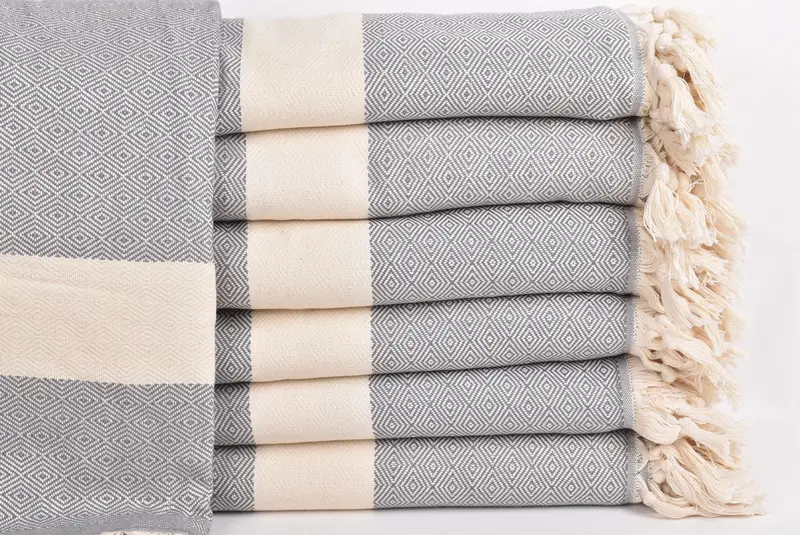 92x80 Cotton Diamond Towel, Halloween Gifts, Turkish Blanket, Throw Blanket, Throw Blanket Couch, Thanksgiving Tablecloth, Turkish Bedcover - 2