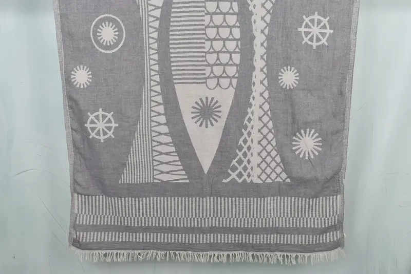 Beach towel, Decorative Towel, 70x38 Cotton Fish Design Towel, Bachelorette Party Gifts, Personalized Wedding Gift, Bachelor Party Gifts - 1