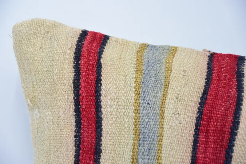 16x24 Beige Cushion Case, Turkish Kilim Pillow, Car Pillow Sham, Cushion Case, Cozy Throw Pillow Cover, Gift Pillow, Vintage Pillow - 2