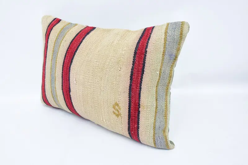 16x24 Beige Cushion Case, Turkish Kilim Pillow, Car Pillow Sham, Cushion Case, Cozy Throw Pillow Cover, Gift Pillow, Vintage Pillow - 4