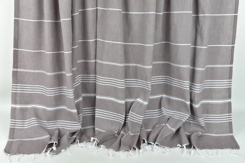 Personalized Blanket, 96x80 Cotton Striped Towel, Turkish Blanket Queen, Aesthetic Blanket, Custom Blanket, Spa Gift, Bridal Shower Gift - 8
