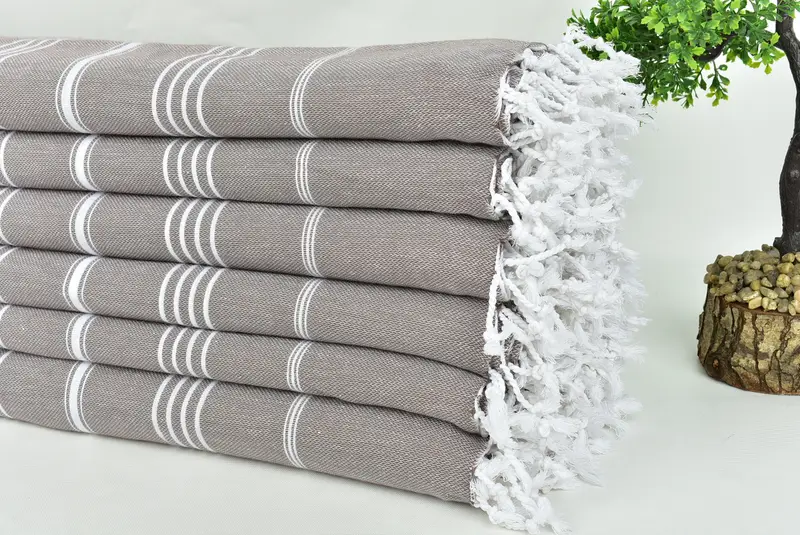 Personalized Blanket, 96x80 Cotton Striped Towel, Turkish Blanket Queen, Aesthetic Blanket, Custom Blanket, Spa Gift, Bridal Shower Gift - 3