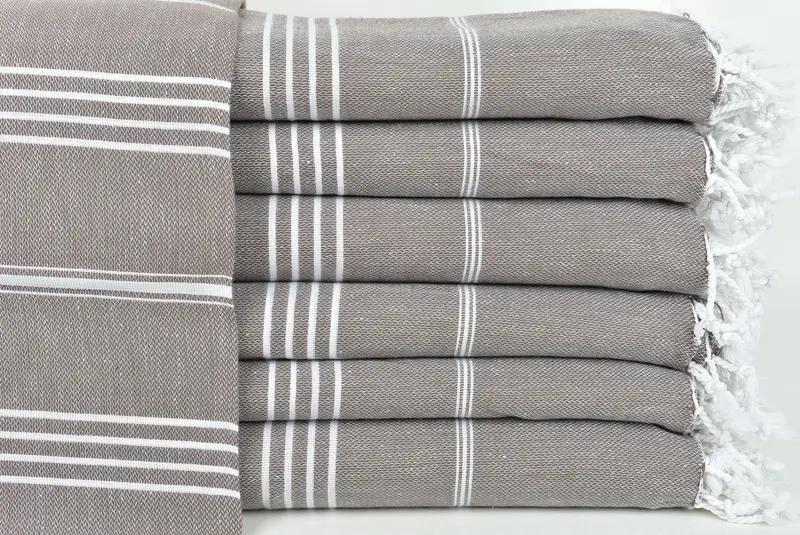 Personalized Blanket, 96x80 Cotton Striped Towel, Turkish Blanket Queen, Aesthetic Blanket, Custom Blanket, Spa Gift, Bridal Shower Gift - 1