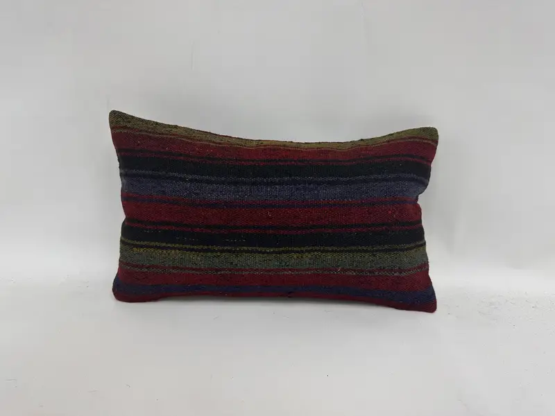 12x20 Red Cushion Case, Interior Designer Pillow, Chair Cushion, Sofa Cushion Case, Vintage Pillow, Cushion Cover, Turkish Kilim Pillow - 1
