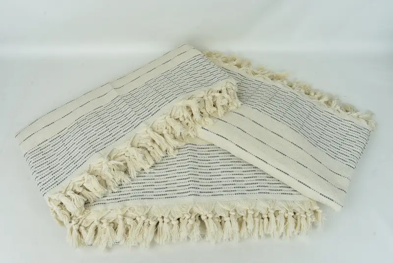 Woven Blanket, 98x92 Cotton Striped Design Towel, Gift For Coworker, Turkish Throw Blanket, Personalized Gifts, Bachelorette Gifts, Turkish Bedcover - 6
