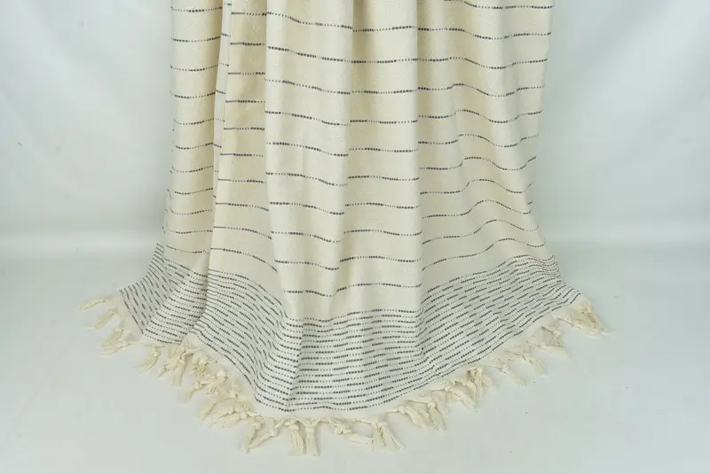 Woven Blanket, 98x92 Cotton Striped Design Towel, Gift For Coworker, Turkish Throw Blanket, Personalized Gifts, Bachelorette Gifts, Turkish Bedcover - 8