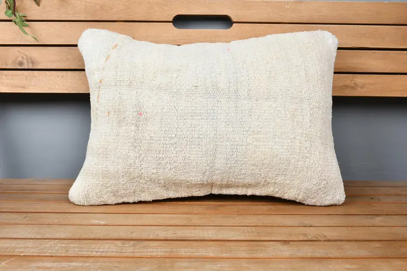 Christmas Cushion Cover, Antique Pillows, Muted Cushion, 16x24 Beige Pillow Case, Pillow for Couch, Vintage Kilim Pillow, Cushion Case - 6