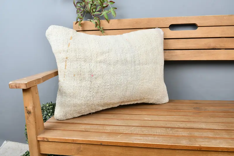 Christmas Cushion Cover, Antique Pillows, Muted Cushion, 16x24 Beige Pillow Case, Pillow for Couch, Vintage Kilim Pillow, Cushion Case - 1