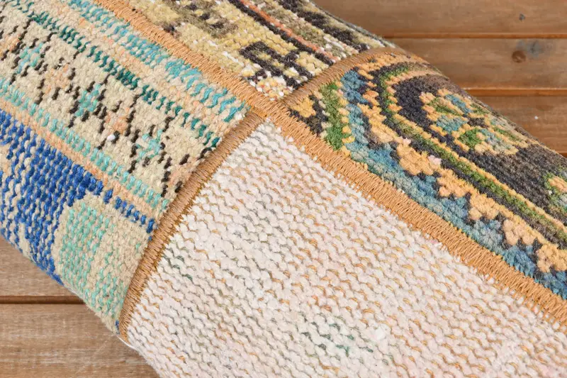 Vintage Kilim Throw Pillow, Couch Pillow Sham, Pillow, Kilim Pillow Cover, Ethnical Kilim Rug Pillow, 12x36 Blue Cushion Cover - 4