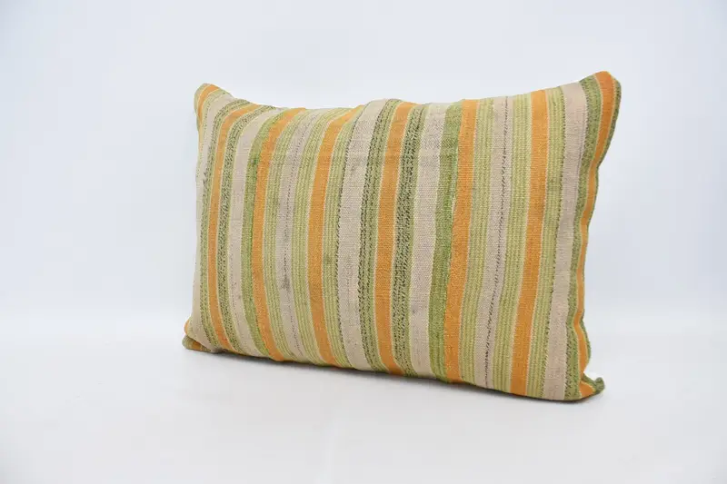Pillow Sham, 20x28 Orange Pillow Cover, Boho Throw Pillow, Interior Designer Pillow, Handmade Kilim Cushion, Couch Cushion Cover, Throw Kilim Pillow - 4