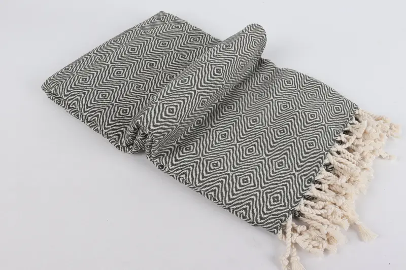 70x40 Cotton Zigzag Diamond Towel, Bridesmaid Gift Towel, Gift For Him, Bachelorette Favors Beach, Spa Gift Towel, Wedding Favors, Gift Boxes Towel - 6