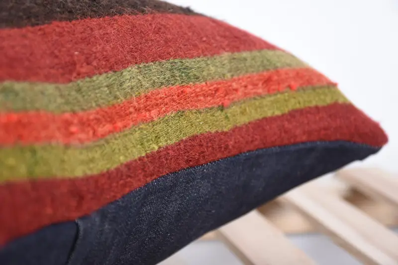Colorful Cushion Case, Pillow for Couch, 20x20 Red Pillow Sham, Accent Pillow Case, Kilim Pillow Cover, Pillow Cover, Vintage Kilim Throw Pillow - 7