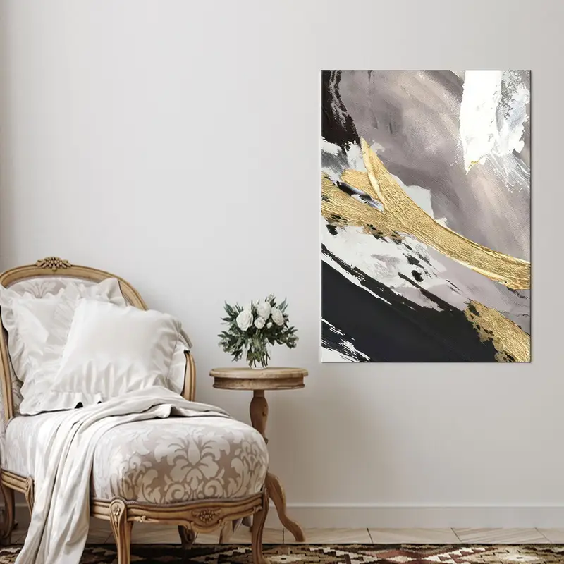 Gold Marble Art, Black Marble Canvas, Gray Marble Decor, Luxury Marble Art, Shimmery Wall Art, Wall Art Decor, Canvas Art, Home Decor Art - 2