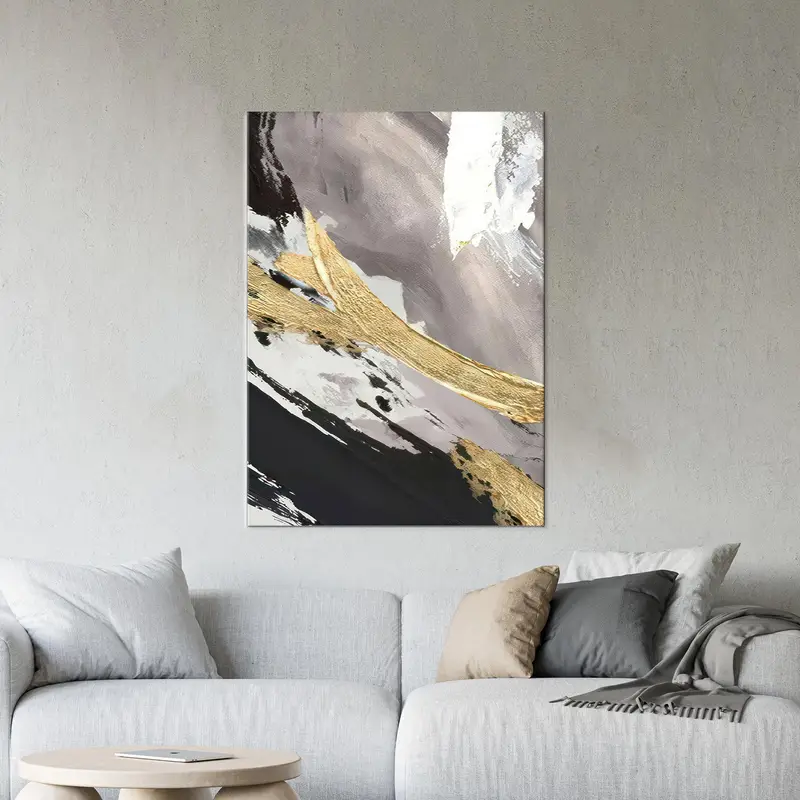 Gold Marble Art, Black Marble Canvas, Gray Marble Decor, Luxury Marble Art, Shimmery Wall Art, Wall Art Decor, Canvas Art, Home Decor Art - 1