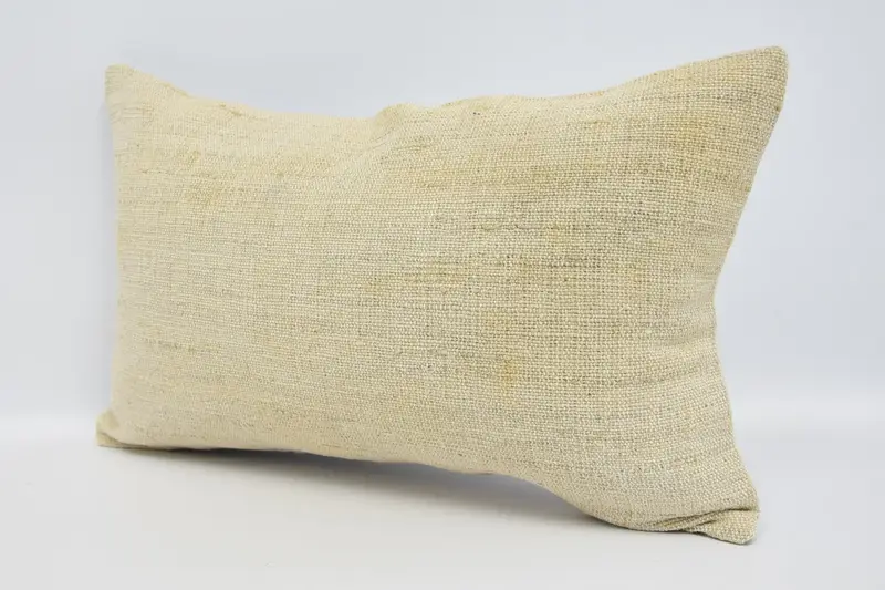 Antique Pillows, Personalized Gift Pillow Cushion Case, Gift Pillow, Pillow, Handmade Kilim Cushion, 12x20 Beige Cushion Case - 4