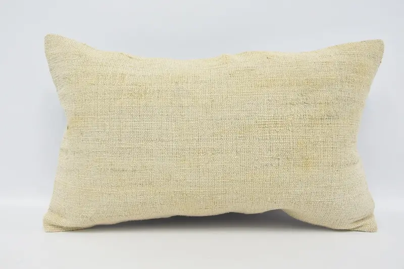 Antique Pillows, Personalized Gift Pillow Cushion Case, Gift Pillow, Pillow, Handmade Kilim Cushion, 12x20 Beige Cushion Case - 1