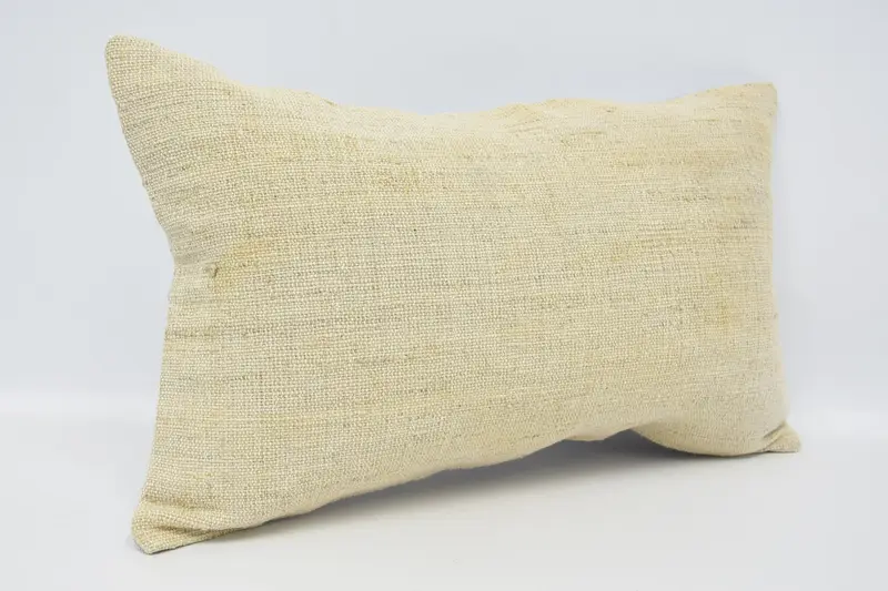 Antique Pillows, Personalized Gift Pillow Cushion Case, Gift Pillow, Pillow, Handmade Kilim Cushion, 12x20 Beige Cushion Case - 3