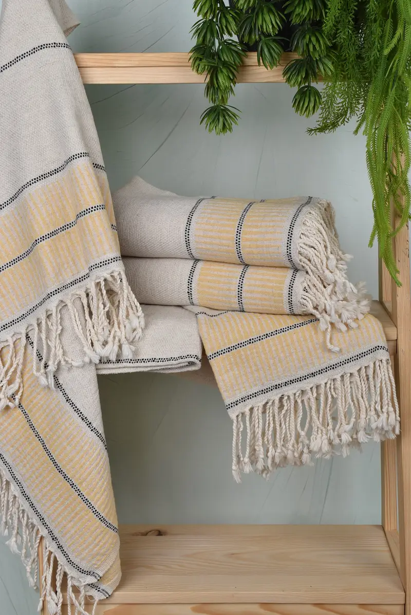 Peshtemal Towel, Gift For Best Friend, Bachelorette Party Gift, Beach Towel Gift, Bridemaids Beach Towel, Towel With Name, 70x40 Linen Striped Towel - 6