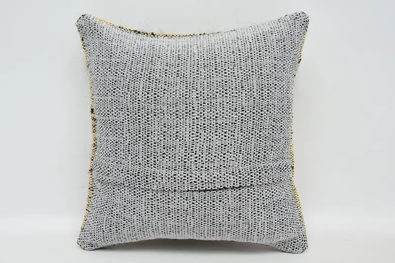 Meditation Pillow Case, 12x12 Beige Cushion, Vintage Pillow, Throw Kilim Pillow, Interior Designer Pillow, Handmade Throw Pillow Sham, Pillow Sham - 6