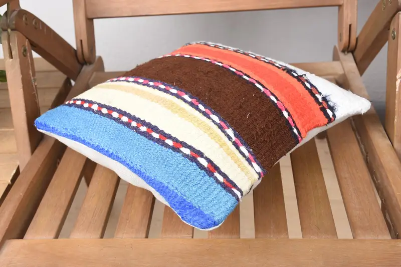 Sofa Cushion Case, Couch Cushion, Pillow for Couch, Handmade Kilim Cushion, Pillow Sham, Interior Designer Pillow, 12x12 White Pillow - 4