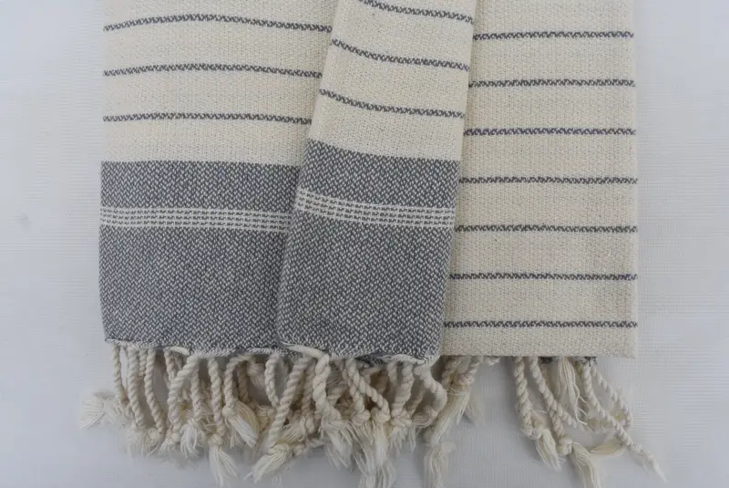 70x40 Toalla a rayas de algodón, regalo del día de San Valentín, regalos para él, toalla de playa de lujo turco, toalla absorbente, toalla turca absorbente - 4