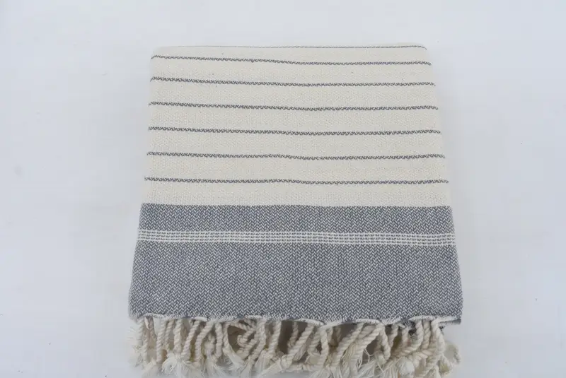 70x40 Toalla a rayas de algodón, regalo del día de San Valentín, regalos para él, toalla de playa de lujo turco, toalla absorbente, toalla turca absorbente - 6