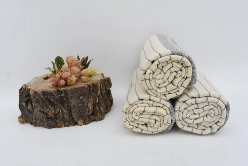 70x40 Toalla a rayas de algodón, regalo del día de San Valentín, regalos para él, toalla de playa de lujo turco, toalla absorbente, toalla turca absorbente - 8