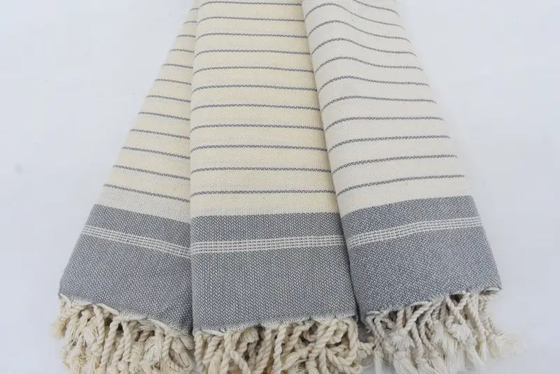 70x40 Toalla a rayas de algodón, regalo del día de San Valentín, regalos para él, toalla de playa de lujo turco, toalla absorbente, toalla turca absorbente - 3