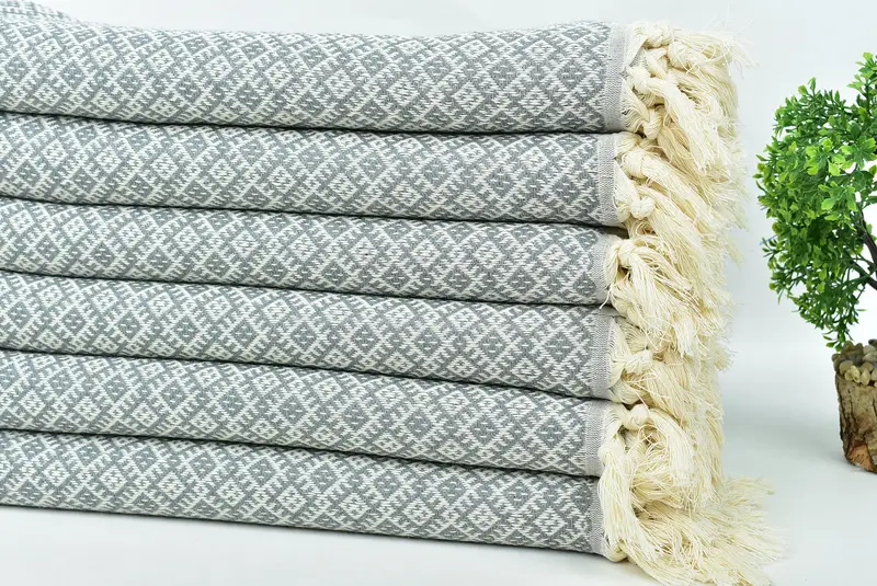 70x40 Cotton Diamond Towel, Turkish bath towel, Personalized Turkish Towel, Sand-free peshtemal towel for the beach, Christmas Favors, Custom Gift - 3