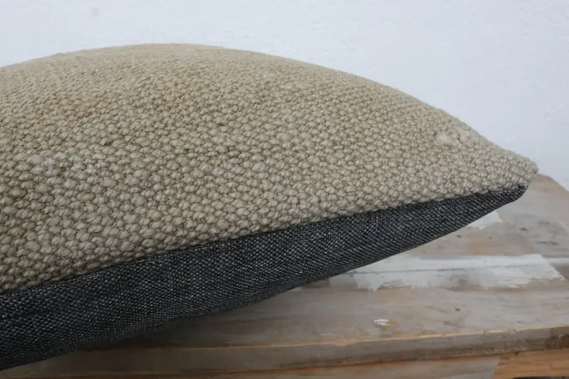 Interior Designer Pillow, Antique Pillows, Pillow Sham, Boho Pillow Sham Cover, 14x14 Beige Cushion Case, Vintage Cushion - 6