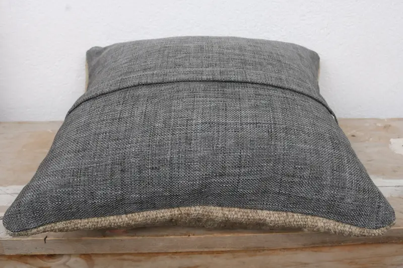 Interior Designer Pillow, Antique Pillows, Pillow Sham, Boho Pillow Sham Cover, 14x14 Beige Cushion Case, Vintage Cushion - 7