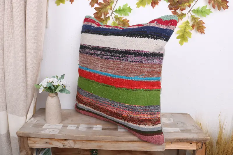 Lounge Throw Pillow, 20x20 Red Cushion, Home Decor Pillow, Pillow Cover, Luxury Cushion Case, Boho Pillow Sham Cover, Turkish Kilim Pillow - 4