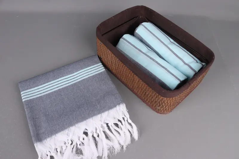 Cotton towel, Monogrammed Turkish Towel, 68x36 Cotton Striped Towel, Summer Gift, Gym Towel, Valentines Day Gift For Him, Personalized Wedding Gift - 5