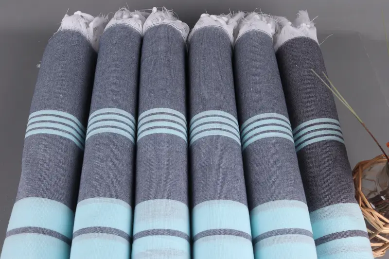 Cotton towel, Monogrammed Turkish Towel, 68x36 Cotton Striped Towel, Summer Gift, Gym Towel, Valentines Day Gift For Him, Personalized Wedding Gift - 3