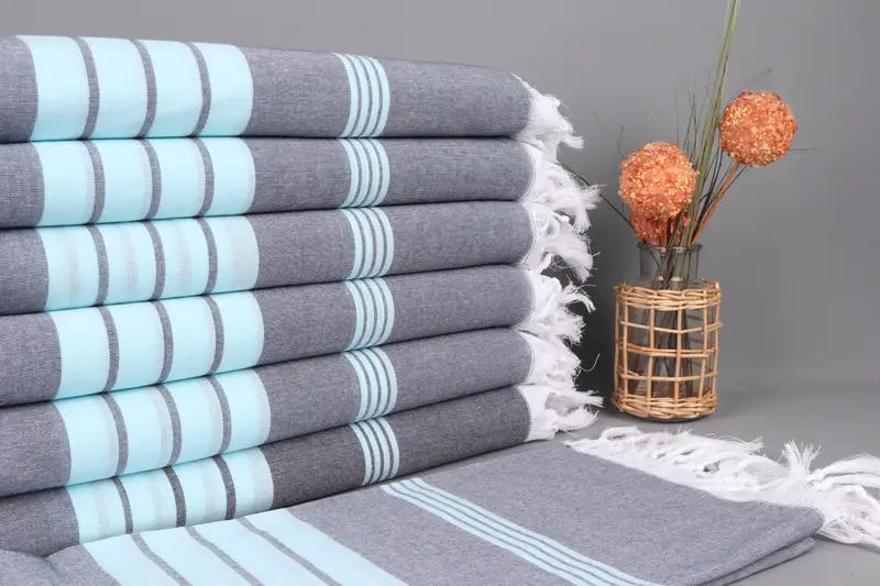 Cotton towel, Monogrammed Turkish Towel, 68x36 Cotton Striped Towel, Summer Gift, Gym Towel, Valentines Day Gift For Him, Personalized Wedding Gift - 1