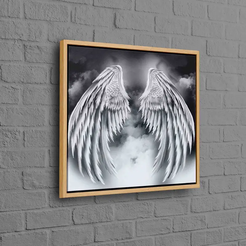 トレンディ エンジェル ブラック & ホワイト ロフト プリント キャンバス アート