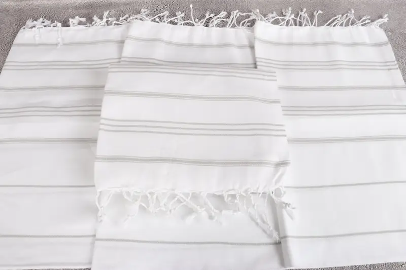 Personalized Kitchen Towel, Beach Wedding Favor, Wedding Gift For Bride, 40x24 Cotton Striped Towel, Personalized Dish Towel, Custom Hand Towel - 4