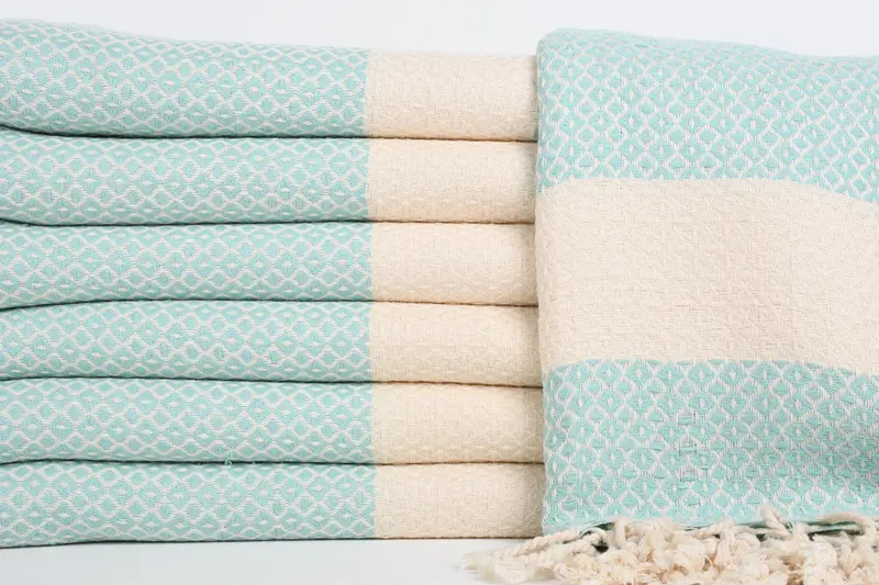 Guest Towel, Bridesmaid Gift, 70x40 Cotton Geometric Towel, Soft and absorbent Turkish towel, Bridal Shower Gift, Christmas Gift, Absorbent towel - 1