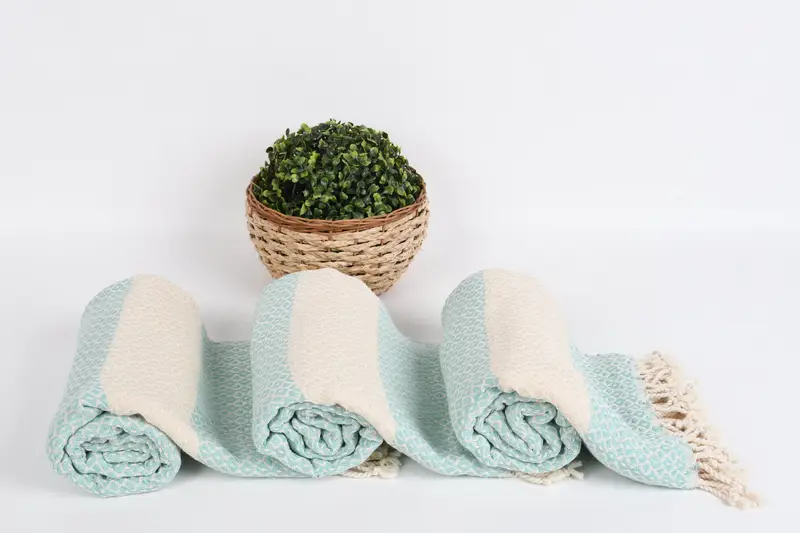 Guest Towel, Bridesmaid Gift, 70x40 Cotton Geometric Towel, Soft and absorbent Turkish towel, Bridal Shower Gift, Christmas Gift, Absorbent towel - 8