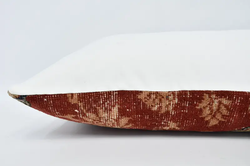 Interior Designer Pillow, Sofa Pillow Case, Turkish Kilim Pillow, Ethnical Kilim Rug Pillow, Ottoman Pillow, 16x36 Red Cushion Cover, Cushion Cover - 6