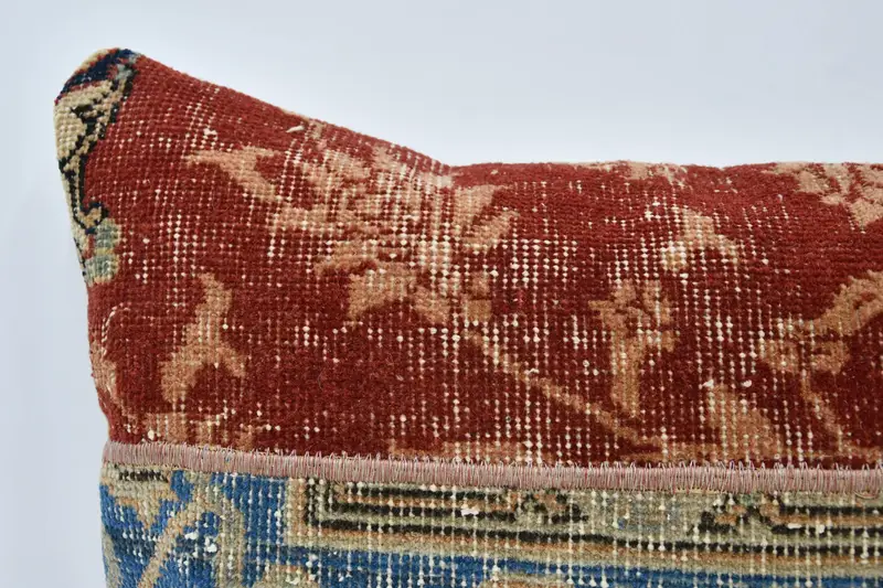 Interior Designer Pillow, Sofa Pillow Case, Turkish Kilim Pillow, Ethnical Kilim Rug Pillow, Ottoman Pillow, 16x36 Red Cushion Cover, Cushion Cover - 2