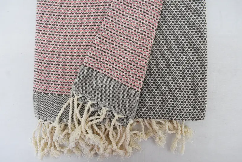 Gift For Coworker, 70x40 Cotton Geometric Towel, Fouta towel, Luxury Beach Towel, Quick-dry peshtemal, Girl Trip Party Favor, Travel towel - 4