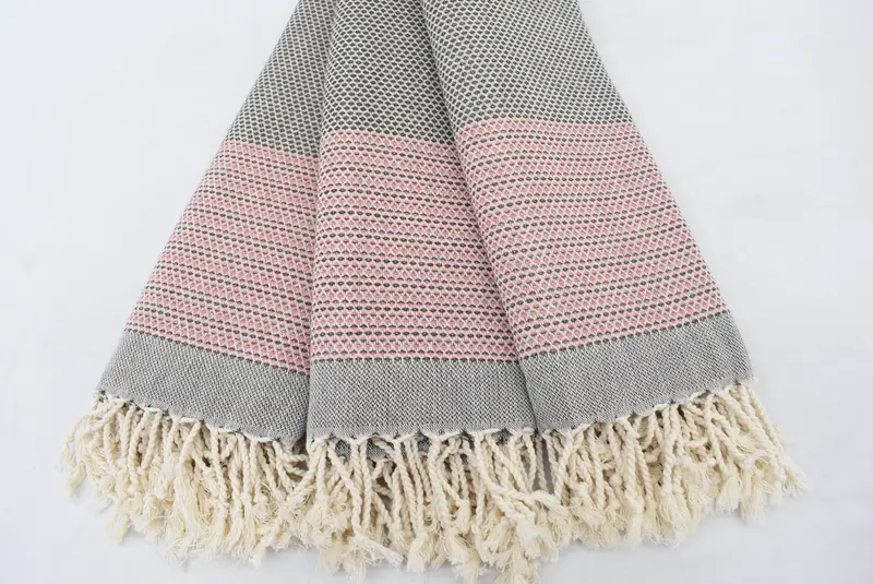 Gift For Coworker, 70x40 Cotton Geometric Towel, Fouta towel, Luxury Beach Towel, Quick-dry peshtemal, Girl Trip Party Favor, Travel towel - 3
