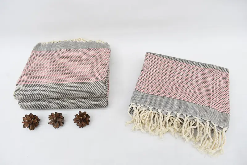 Gift For Coworker, 70x40 Cotton Geometric Towel, Fouta towel, Luxury Beach Towel, Quick-dry peshtemal, Girl Trip Party Favor, Travel towel - 8