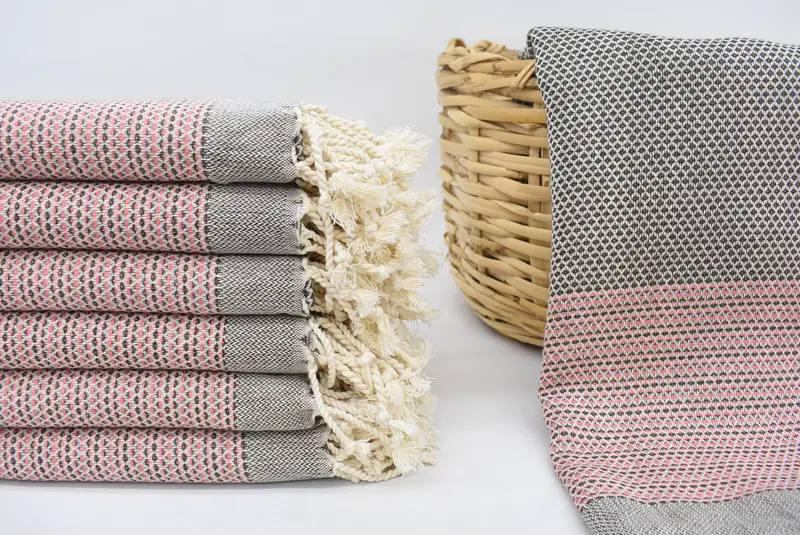 Gift For Coworker, 70x40 Cotton Geometric Towel, Fouta towel, Luxury Beach Towel, Quick-dry peshtemal, Girl Trip Party Favor, Travel towel - 2
