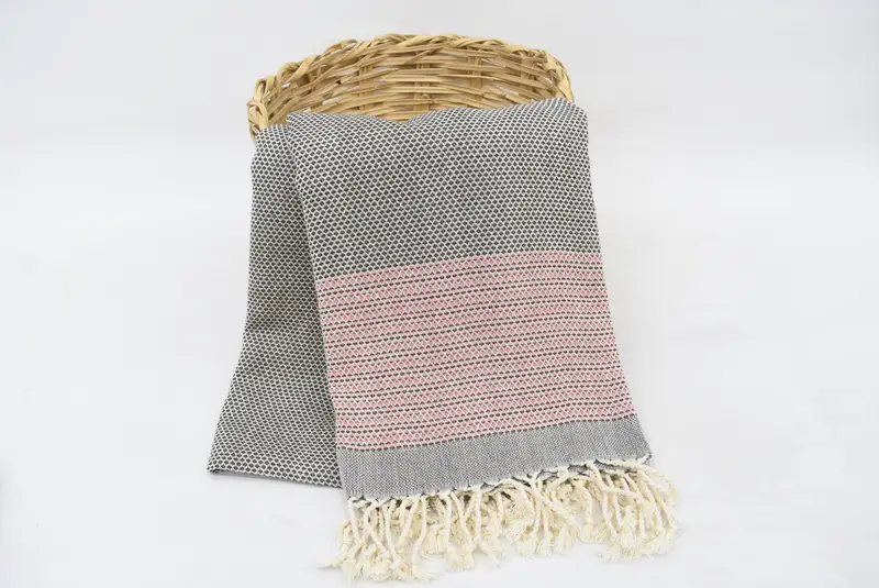 Gift For Coworker, 70x40 Cotton Geometric Towel, Fouta towel, Luxury Beach Towel, Quick-dry peshtemal, Girl Trip Party Favor, Travel towel - 6