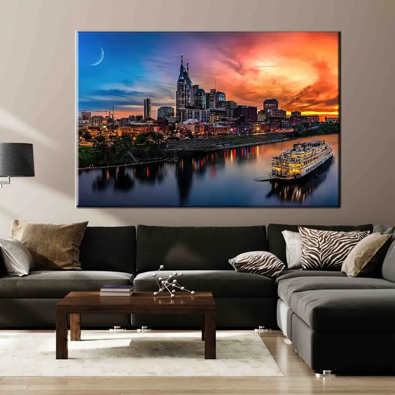 Nashville Canvas Print, Nashville Skyline, Nashville Wall Art, Tennessee Canvas, Nashville Photography, Nashville Print, Tennessee Wall Art - 6