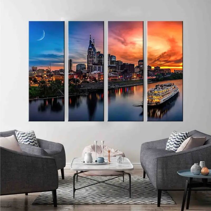 Nashville Canvas Print, Nashville Skyline, Nashville Wall Art, Tennessee Canvas, Nashville Photography, Nashville Print, Tennessee Wall Art - 7