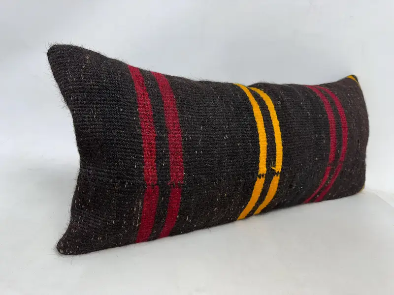 16x36 Brown Cushion Cover, Designer Throw Cushion, Cushion Cover, Gift Pillow, Pillow for Couch, Throw Kilim Pillow, Pet Pillow Sham - 3