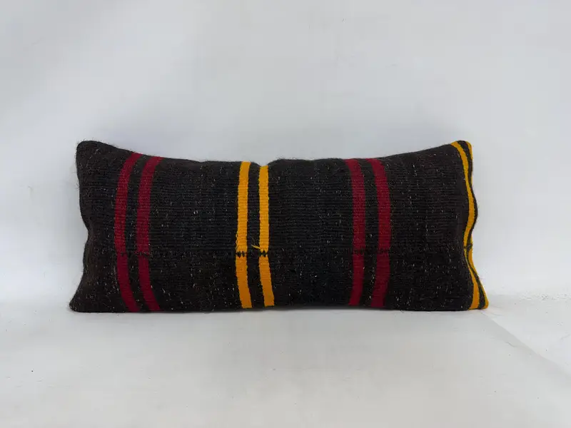 16x36 Brown Cushion Cover, Designer Throw Cushion, Cushion Cover, Gift Pillow, Pillow for Couch, Throw Kilim Pillow, Pet Pillow Sham - 1